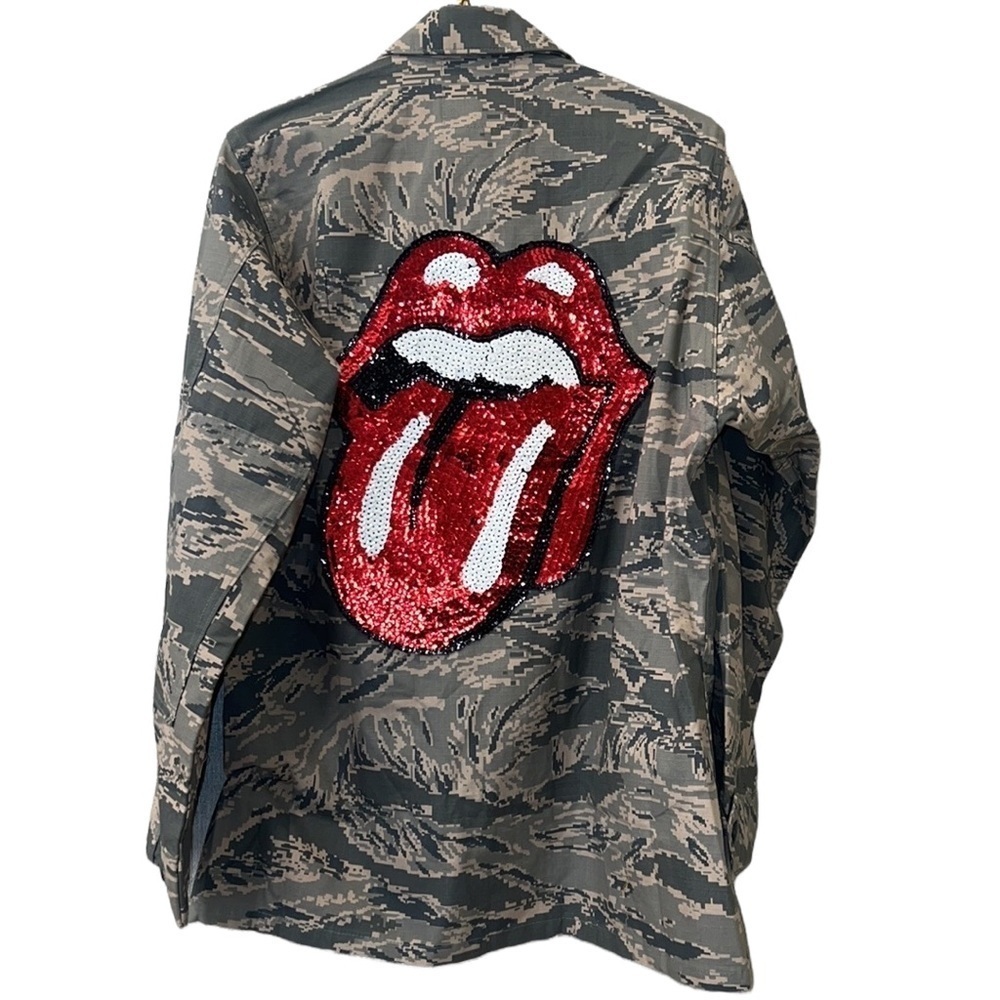 CUSTOM ROLLING STONES CAMOUFLAGE JACKET